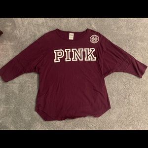 PINK maroon tee